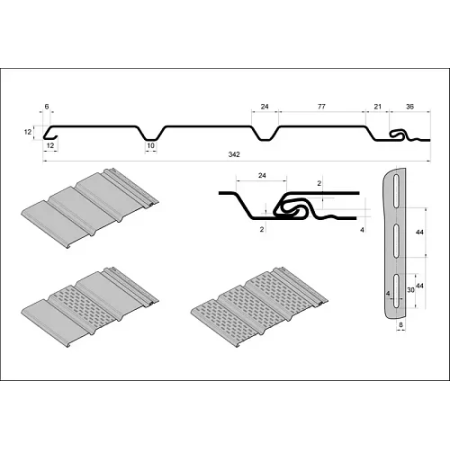 Софит Т4 3,00 двухслойный Grand Line частично перфорированный белый