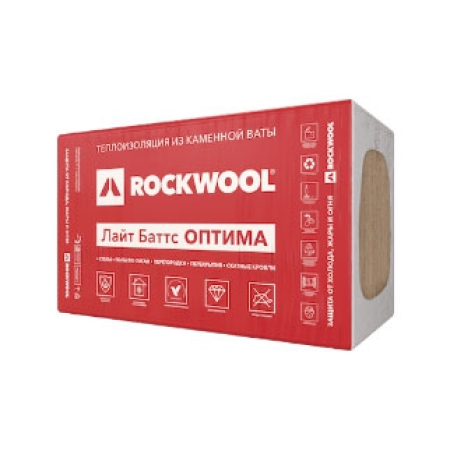 Утеплитель ROCKWOOL ЛАЙТ БАТТС ОПТИМА 1000х600х100 мм