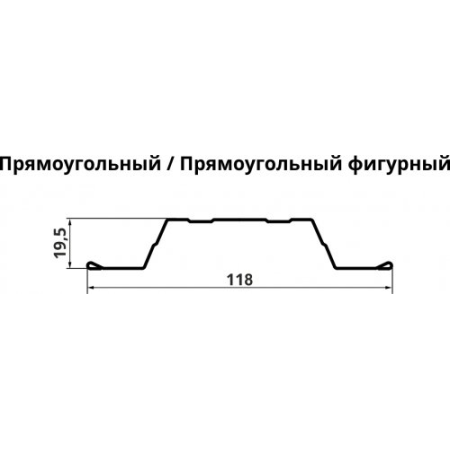 Штакетник Прямоугольный фигурный Grand Line  PE 0.45 мм