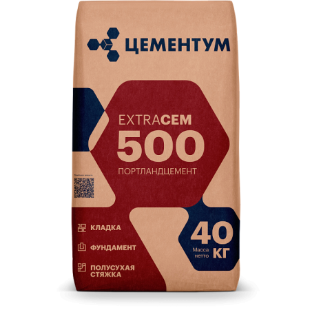 ПОРТЛАНДЦЕМЕНТ EXTRACEM 500 40 КГ